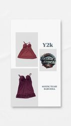 Y2K Mystic Tease Babydoll Tops