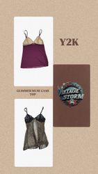 Y2K Glimmer Muse Cami Tops