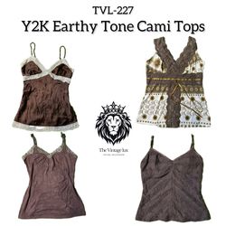 Y2Kアーシートーンキャミトップス (TVL-227)