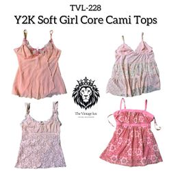 Y2K Soft Girl Core Cami Tops (TVL-228)