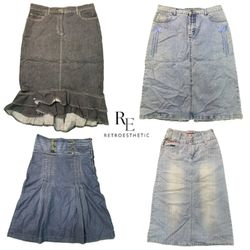 Y2K IT Girl Denim Long Skirts RE-2665
