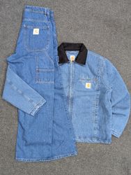 Carhartt Detroit & Double Knee Pair Denim Rework S..