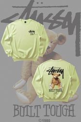 Felpe Stussy con Orsetto in Stile Rework