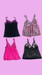 Y2kかわいい女の子のキャミトップス