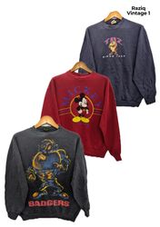 💥 RV1502 Sweatshirts Vintage de Desenhos Animados