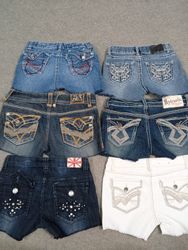 HD1276 Ladies Upcycled Y2K Denim Micro Mini Shorts
