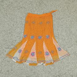 Y2K POLY SKIRTS (ORANGE) - BUNDLE 26