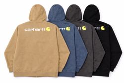 CR1073 Upcycled  Carhartt Back Print Hooded Jacket