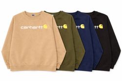 CR1075 Upcycled Carhartt Logo Sweatshirt