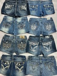R324 Upcycled Ladies Embellished Sexy Shorts
