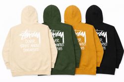 CR1077 Rework Style Stussy Print Hoodie