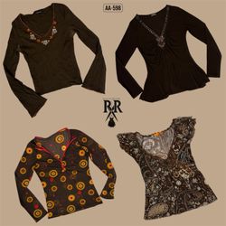 Y2K Earthy Tone Mix Tops (AA-598)