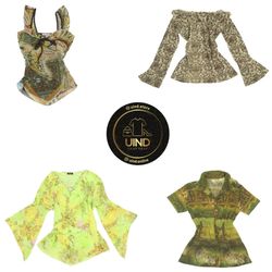 Y2K Forestcore Mesh Tops Mix