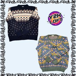 Suéter estilo Coogi Y2K Mezcla