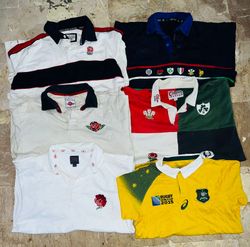 lot de 5 maillots de rugby vintage club