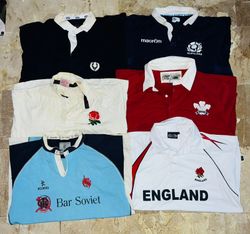 lot de 7 chemises de rugby de club vintage