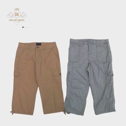 Y2K Baumwoll Cargo Capri-Hosen