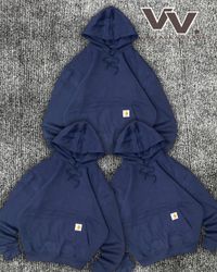 Pulls à capuche bleu marine relookés Carhartt #271..