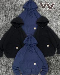 Carhartt reworked style sweatshirts à capuche navy..