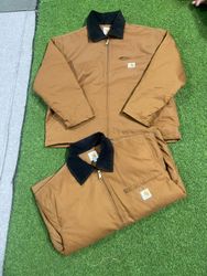 Rework style Carhartt couleur moutarde veste Detro..