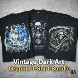 T-shirt Vintage con Teschi