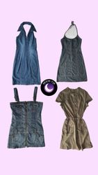 Vestidos de mezclilla estilo Cargo Y2K (M-926)