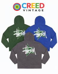 CR1086 Rework Style Stussy Print Hoodie