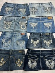 R328 アップサイクル レディース 装飾入り ミニスカート