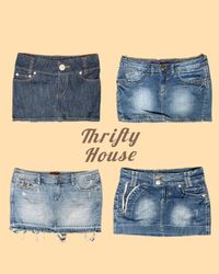 Saia Mini de Jeans Azul Clássico(TH/008)