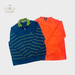 Pull vintage mixte avec marques