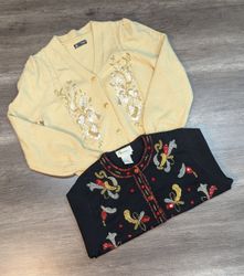 1721 - ヴィンテージスタイル刺繍セーター