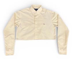 Camisa cropped de polo upcycled Fs-47