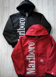 Vestes à capuche style rework Carhartt malboro