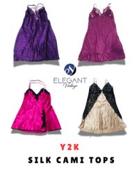 Y2K Silk Cami Tops - EV1632