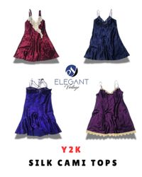 Y2K Silk Cami Tops - EV1633