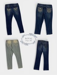 Y2K Embroided Relaxed & Straight Jeans
