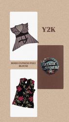 Y2K Boho Express Poly Blouse