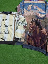 Cobertor de tapeçaria suéter reciclado