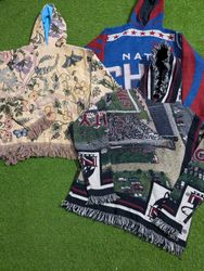 Upcycle unbranded tapestry blanket Hoodie