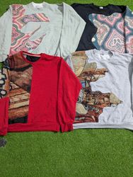 Suéter e moletom de patchwork de cobertor de tapeç..