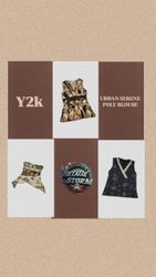 Y2K Urban Serene Poly Blouse