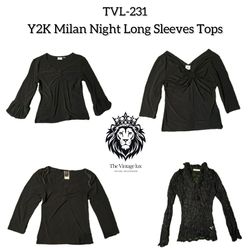 Y2K Milan Night Long Sleeves Tops (TVL-231)