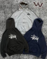 Stussy reworked style mix colour zipper hoodies