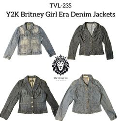 Jaquetas de Denim da Era Britney Girl Y2K (TVL-235..