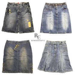 Jupes midi en denim Y2K Edgy Girl RE-2678