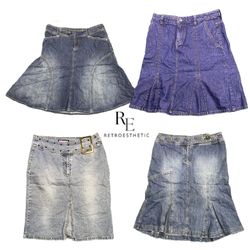 Jupes midi en denim Y2K NYC IT Girl RE-2679