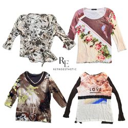 Tops à manches longues Y2K Earthy Tone Girl RE-268..