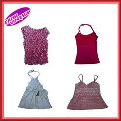 Robe jupe et tops en mélange de teintes rose paste..