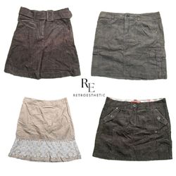 Jupe en velours côtelé Y2K Cow Girl RE-2683