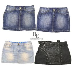 Jupes mini en denim Y2K Edgy Girl RE-2670